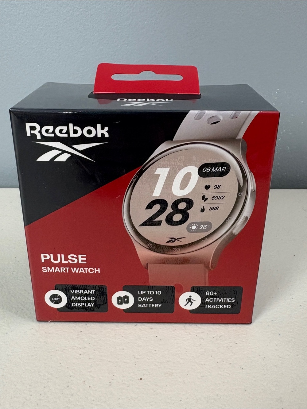 Reebok Pulse Smart Watch AMOLED Display Heart Rate Monitor Victory Gold New